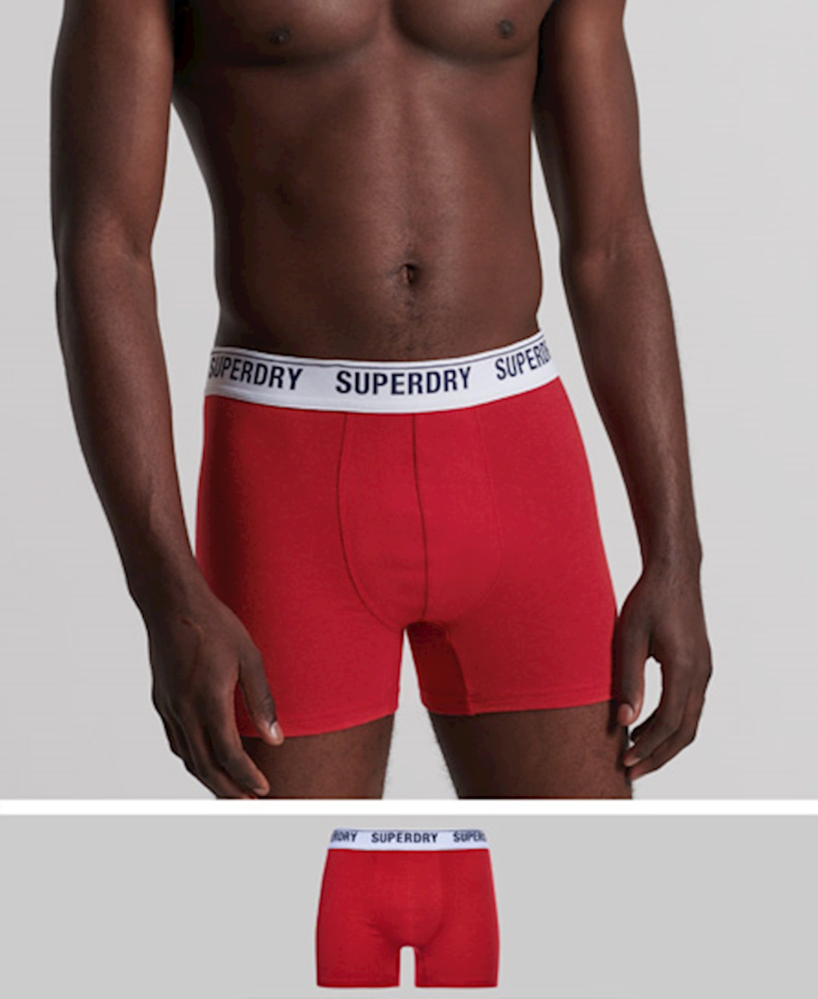 Boxer in cotone biologico con doppio logo in confezione da due Superdry Uomo Abbigliamento Intimo Boxer shorts 