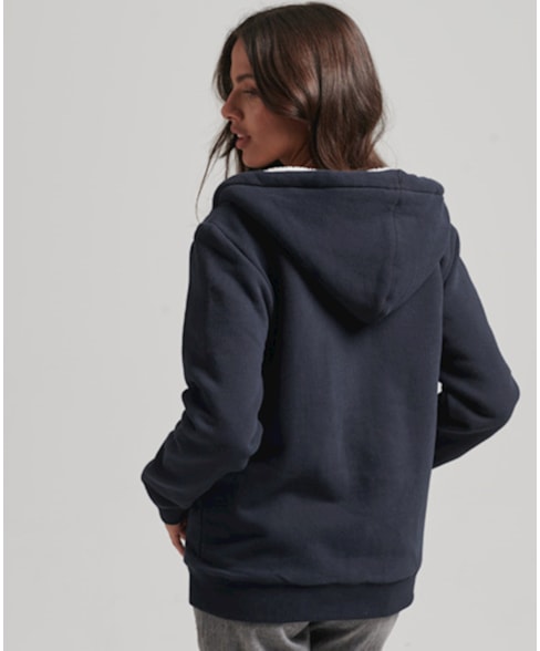 W2011754A | Essential hoodie met rits en borgvoering