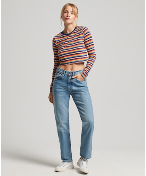 W7010605A | Rechte jeans met hoge taille