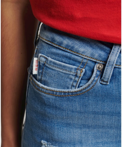 W7010644A | Skinny jeans met hoge taille