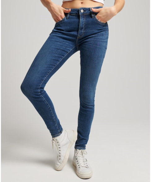 W7010798A | Vintage skinny jeans van biologisch katoen met middelhoge taille