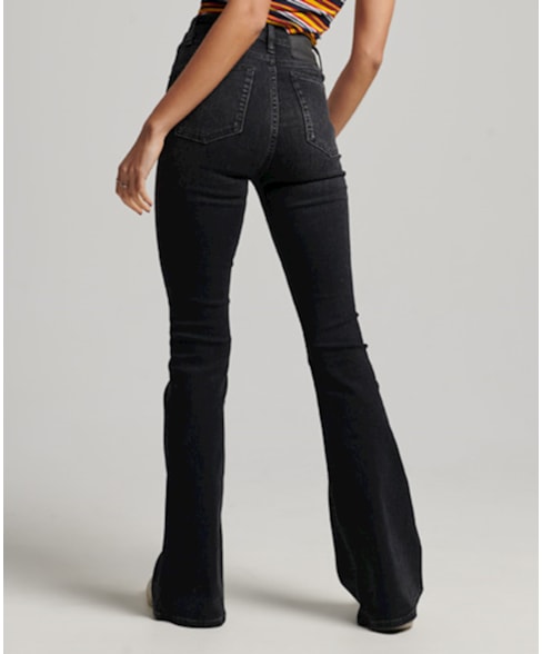 W7010839A | Studios jeans met hoge taille en wijde pijpen
